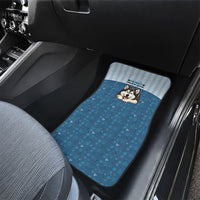 Husky Hair Is My Glitter Car Mats Funny Dog Quote Paw Print Pattern