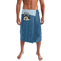 Husky Hair Is My Glitter Lavalava Funny Dog Quote Paw Print Pattern