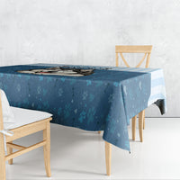 Husky Hair Is My Glitter Tablecloth Funny Dog Quote Paw Print Pattern