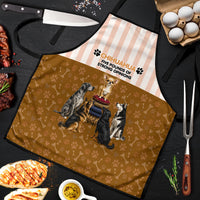 Chihuahua Five Pounds Of Strong Opinions Apron Funny Dog Quote Paw Print Pattern