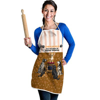 Chihuahua Five Pounds Of Strong Opinions Apron Funny Dog Quote Paw Print Pattern