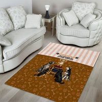 Chihuahua Five Pounds Of Strong Opinions Area Rug Funny Dog Quote Paw Print Pattern