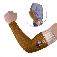 Chihuahua Five Pounds Of Strong Opinions Arm Sleeves Funny Dog Quote Paw Print Pattern