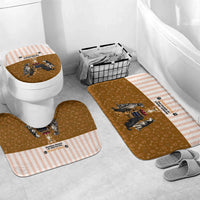 Chihuahua Five Pounds Of Strong Opinions Bathroom Set Funny Dog Quote Paw Print Pattern