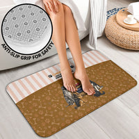Chihuahua Five Pounds Of Strong Opinions Bathroom Set Funny Dog Quote Paw Print Pattern