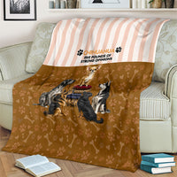 Chihuahua Five Pounds Of Strong Opinions Blanket Funny Dog Quote Paw Print Pattern