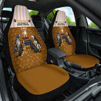 Chihuahua Five Pounds Of Strong Opinions Car Seat Cover Funny Dog Quote Paw Print Pattern