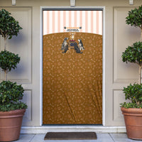 Chihuahua Five Pounds Of Strong Opinions Door Cover Funny Dog Quote Paw Print Pattern