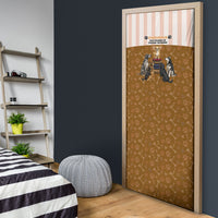 Chihuahua Five Pounds Of Strong Opinions Door Cover Funny Dog Quote Paw Print Pattern