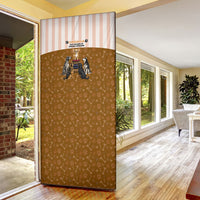 Chihuahua Five Pounds Of Strong Opinions Door Cover Funny Dog Quote Paw Print Pattern