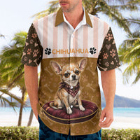 Chihuahua Five Pounds Of Strong Opinions Hawaiian Shirt Funny Dog Quote Paw Print Pattern