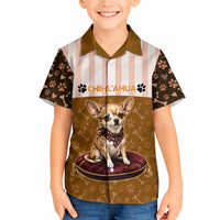 Chihuahua Five Pounds Of Strong Opinions Hawaiian Shirt Funny Dog Quote Paw Print Pattern