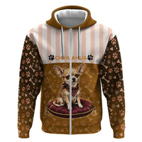 Chihuahua Five Pounds Of Strong Opinions Hoodie Funny Dog Quote Paw Print Pattern