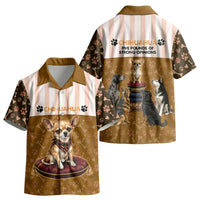 Chihuahua Five Pounds Of Strong Opinions Kid Hawaiian Shirt Funny Dog Quote Paw Print Pattern