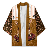 Chihuahua Five Pounds Of Strong Opinions Kimono Funny Dog Quote Paw Print Pattern