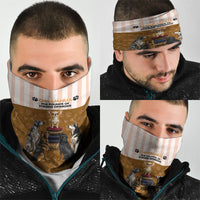 Chihuahua Five Pounds Of Strong Opinions Neck Gaiter Funny Dog Quote Paw Print Pattern