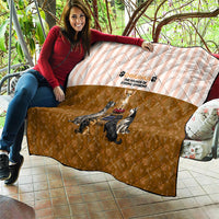 Chihuahua Five Pounds Of Strong Opinions Quilt Funny Dog Quote Paw Print Pattern