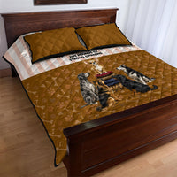 Chihuahua Five Pounds Of Strong Opinions Quilt Bed Set Funny Dog Quote Paw Print Pattern