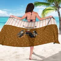 Chihuahua Five Pounds Of Strong Opinions Sarong Funny Dog Quote Paw Print Pattern