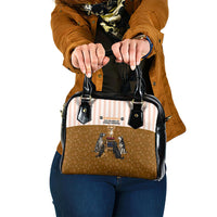 Chihuahua Five Pounds Of Strong Opinions Shoulder Handbag Funny Dog Quote Paw Print Pattern