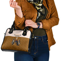 Chihuahua Five Pounds Of Strong Opinions Shoulder Handbag Funny Dog Quote Paw Print Pattern