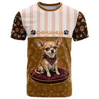 Chihuahua Five Pounds Of Strong Opinions T Shirt Funny Dog Quote Paw Print Pattern