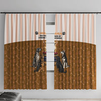 Chihuahua Five Pounds Of Strong Opinions Window Curtain Funny Dog Quote Paw Print Pattern