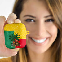Benin Christmas AirPods Case with Palm Tree Dolls and Red Yellow Green Festive - Wonder Print Shop