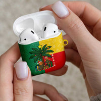 Benin Christmas AirPods Case with Palm Tree Dolls and Red Yellow Green Festive - Wonder Print Shop