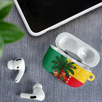 Benin Christmas AirPods Case with Palm Tree Dolls and Red Yellow Green Festive - Wonder Print Shop
