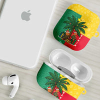 Benin Christmas AirPods Case with Palm Tree Dolls and Red Yellow Green Festive - Wonder Print Shop