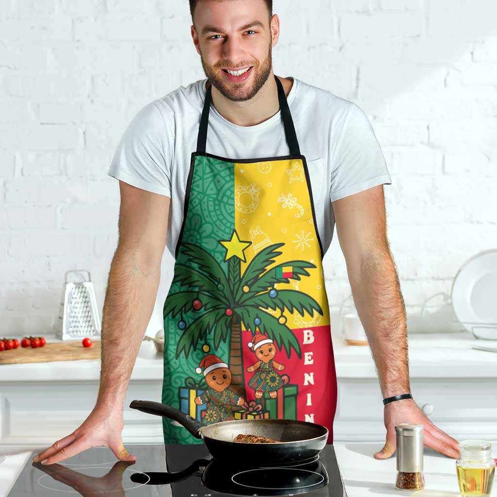 Benin Christmas Apron with Palm Tree Dolls and Red Yellow Green Festive - Wonder Print Shop