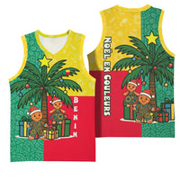 Benin Christmas Basketball Jersey with Palm Tree Dolls and Red Yellow Green Festive - Wonder Print Shop
