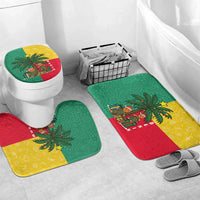 Benin Christmas Bathroom Set with Palm Tree Dolls and Red Yellow Green Festive - Wonder Print Shop