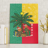 Benin Christmas Canvas Wall Art with Palm Tree Dolls and Red Yellow Green Festive - Wonder Print Shop