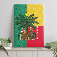 Benin Christmas Canvas Wall Art with Palm Tree Dolls and Red Yellow Green Festive - Wonder Print Shop