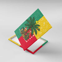 Benin Christmas Canvas Wall Art with Palm Tree Dolls and Red Yellow Green Festive - Wonder Print Shop
