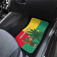 Benin Christmas Car Mats with Palm Tree Dolls and Red Yellow Green Festive - Wonder Print Shop