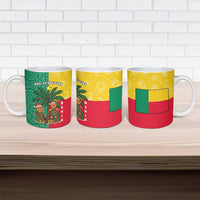 Benin Christmas Ceramic Mug with Palm Tree Dolls and Red Yellow Green Festive - Wonder Print Shop