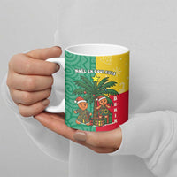 Benin Christmas Ceramic Mug with Palm Tree Dolls and Red Yellow Green Festive - Wonder Print Shop