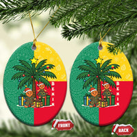 Benin Christmas Ceramic Ornament with Palm Tree Dolls and Red Yellow Green Festive - Wonder Print Shop