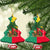 Benin Christmas Ceramic Ornament with Palm Tree Dolls and Red Yellow Green Festive - Wonder Print Shop