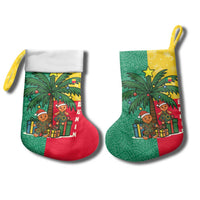 Benin Christmas Stocking with Palm Tree Dolls and Red Yellow Green Festive - Wonder Print Shop