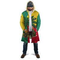 Benin Christmas Cloak with Palm Tree Dolls and Red Yellow Green Festive - Wonder Print Shop