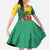 Benin Christmas Family Matching Mermaid Dress and Hawaiian Shirt with Palm Tree Dolls and Red Yellow Green Festive - Wonder Print Shop