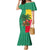 Benin Christmas Family Matching Mermaid Dress and Hawaiian Shirt with Palm Tree Dolls and Red Yellow Green Festive - Wonder Print Shop