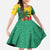Benin Christmas Family Matching Puletasi and Hawaiian Shirt with Palm Tree Dolls and Red Yellow Green Festive - Wonder Print Shop