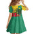 Benin Christmas Family Matching Puletasi and Hawaiian Shirt with Palm Tree Dolls and Red Yellow Green Festive - Wonder Print Shop
