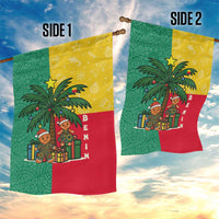 Benin Christmas Garden Flag with Palm Tree Dolls and Red Yellow Green Festive - Wonder Print Shop