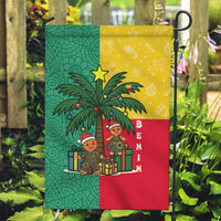 Benin Christmas Garden Flag with Palm Tree Dolls and Red Yellow Green Festive - Wonder Print Shop
